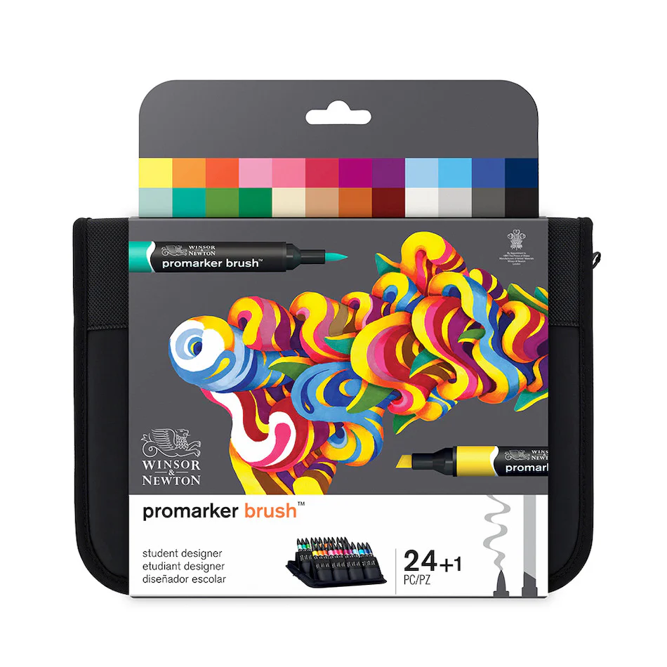 Winsor & Newton Promarker Brush Set of 24 Student Designer - Image 4