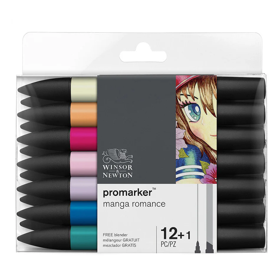 Winsor & Newton ProMarkers Set of 12+1 Manga Romance - Image 3