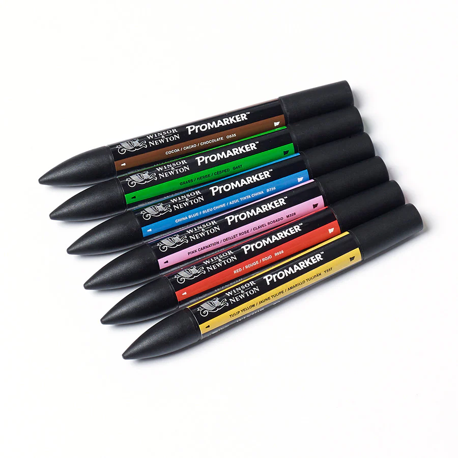 Winsor & Newton ProMarkers Set of 6 Mid Tones - Image 2