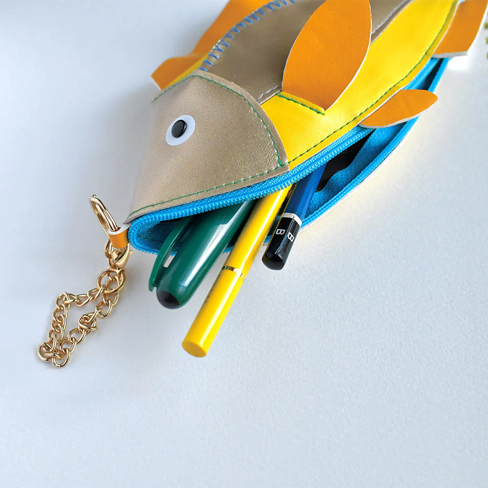 Yup! Pencil Case Pen Pouch Fish Yellow - Image 6