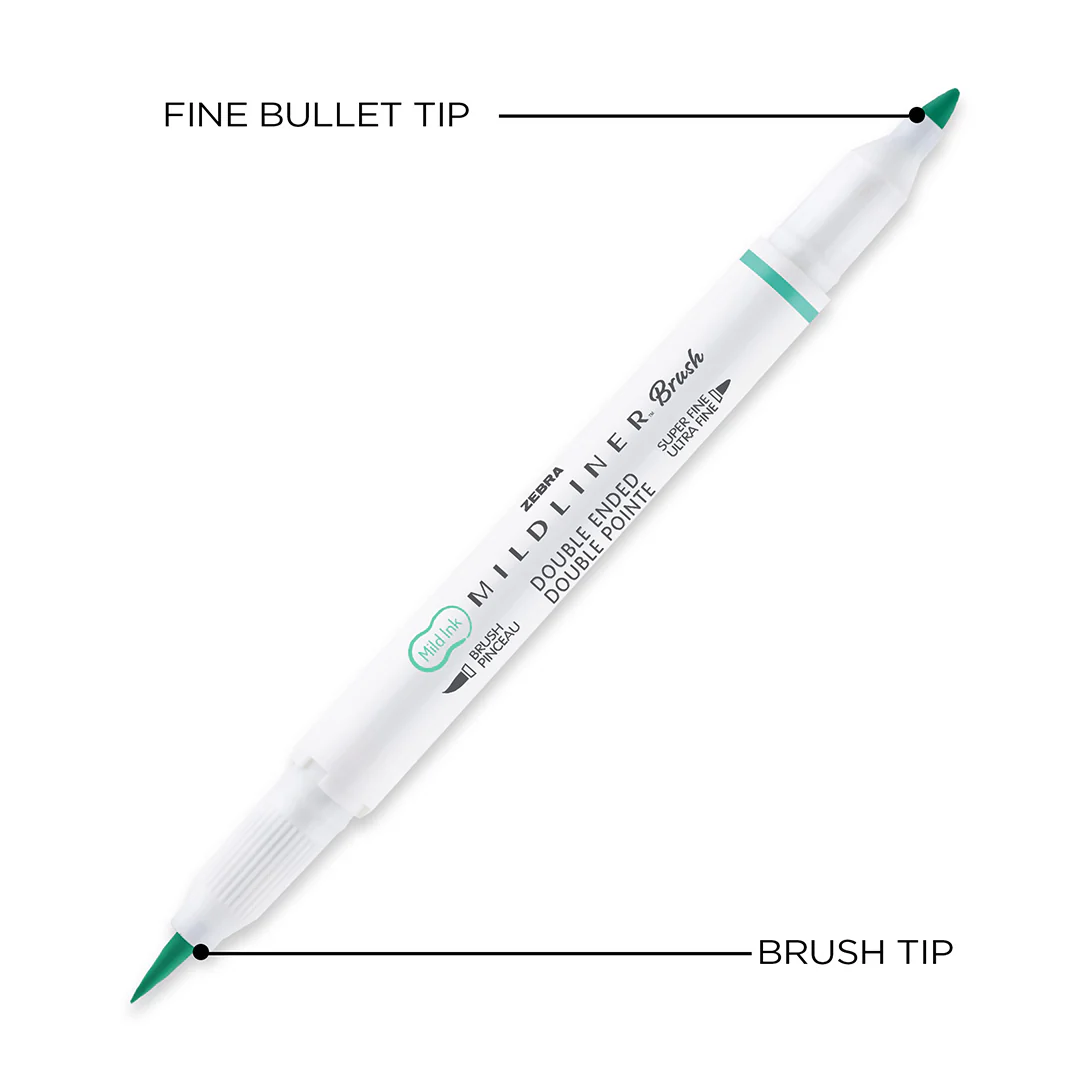 Zebra Mildliner Brush Pen Set of 15 Assorted - Image 3